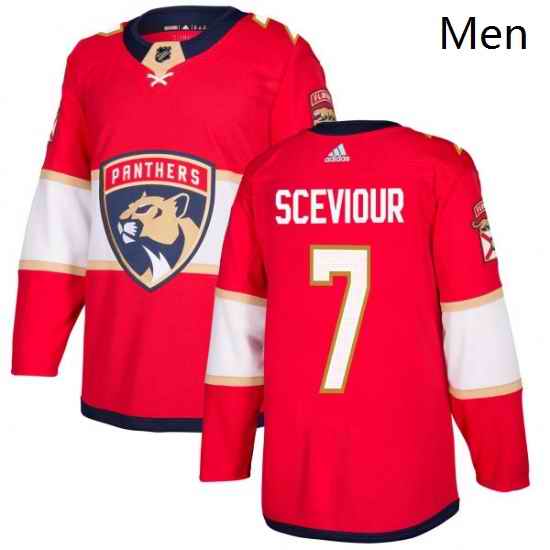 Mens Adidas Florida Panthers 7 Colton Sceviour Premier Red Home NHL Jersey